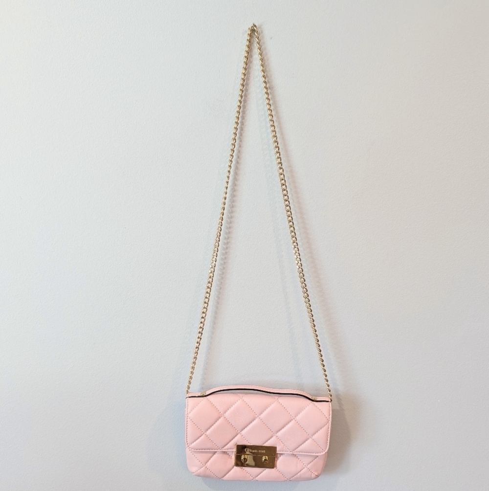 Michael Kors Sloan Blush Quilted Leather Chain Crossbody Bag